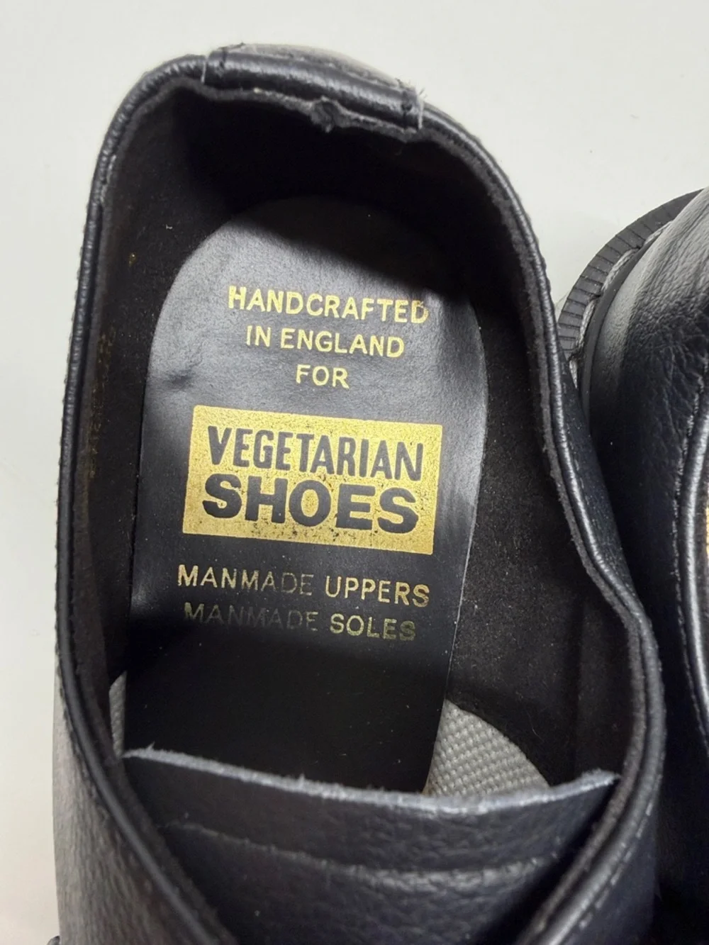 Vegetarian Shoes Airseal 3 Eyelet Ankle Lace Up Shoes Steel Toe Black Size US 6